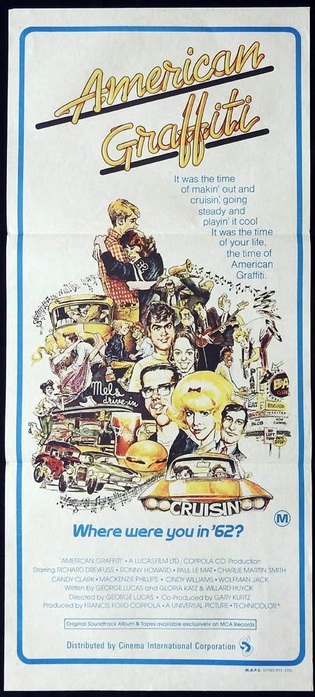 AMERICAN GRAFFITI Original Daybill Movie Poster Ron Howard