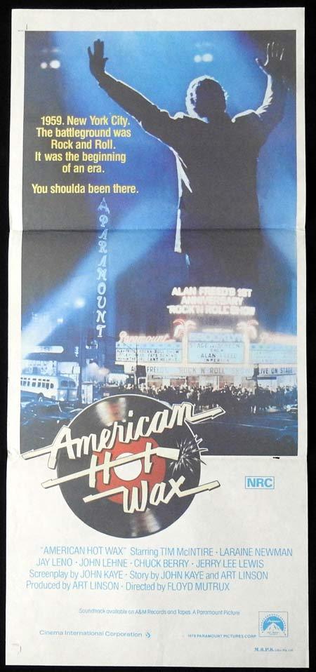 AMERICAN HOT WAX Original Daybill Movie Poster Tim McIntire Jay Leno
