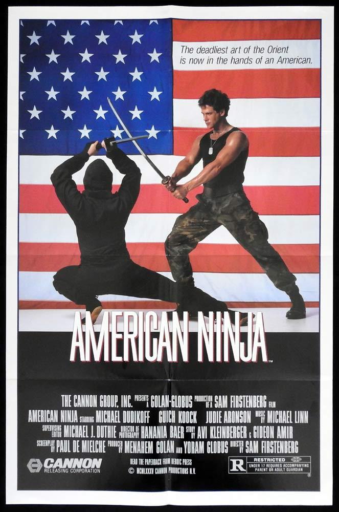 AMERICAN NINJA Original One sheet Movie Poster Michael Dudikoff Martial Arts