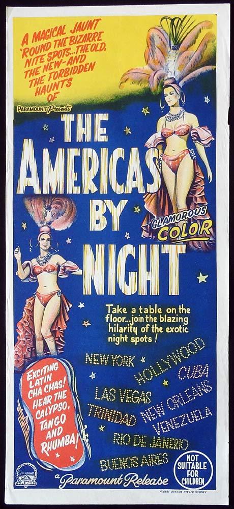 THE AMERICAS BY NIGHT Original Daybill Movie Poster Elizeth Cardoso Ellen de Lima