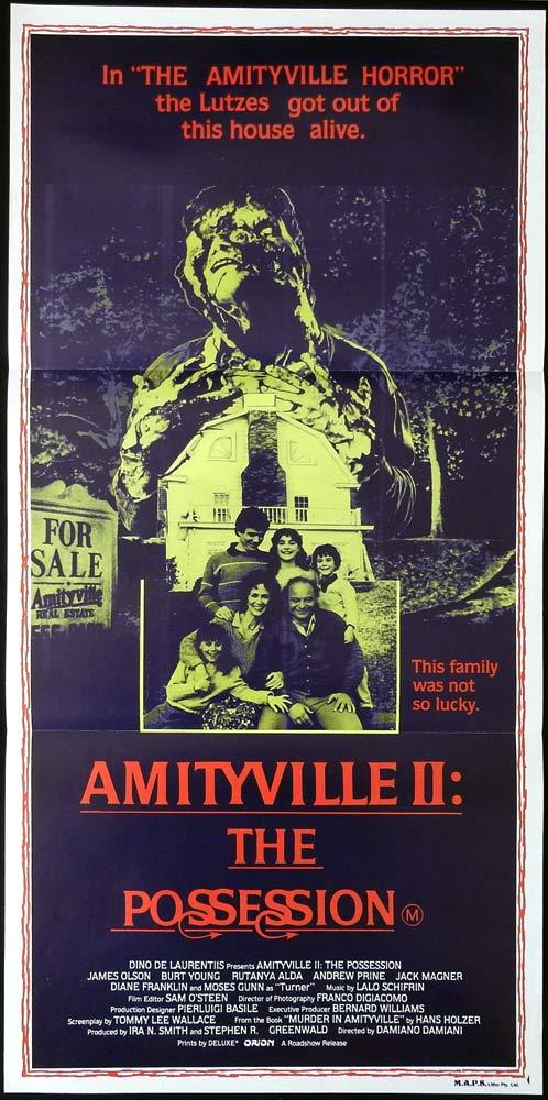AMITYVILLE II THE POSSESSION Original Daybill Movie Poster James Olson Burt Young