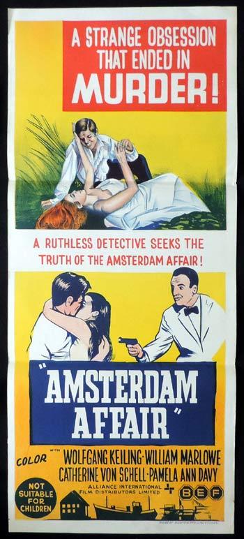 AMSTERDAM AFFAIR Daybill Movie poster William Marlowe
