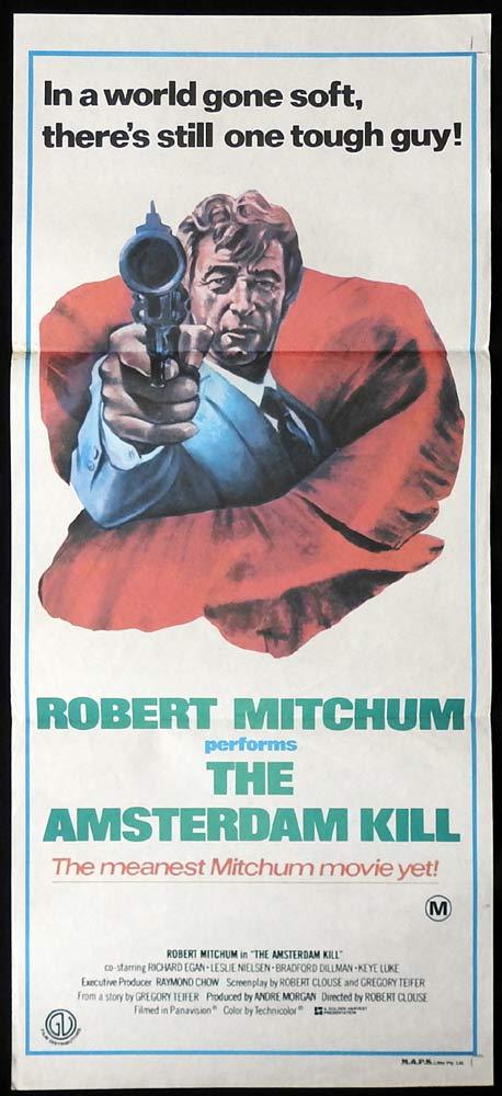 THE AMSTERDAM KILL Original Daybill Movie poster Robert Mitchum