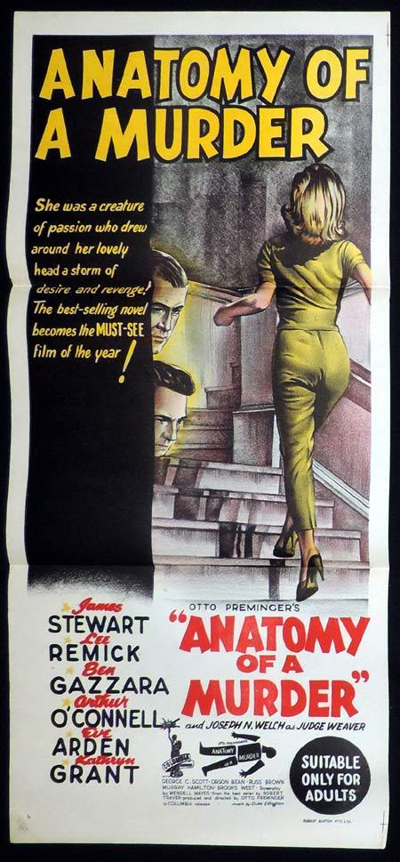 ANATOMY OF A MURDER Daybill Movie poster 1959 Preminger JAMES STEWART