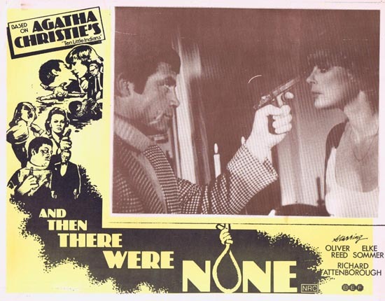 AND THEN THERE WERE NONE Lobby Card 1 1974 Agatha Christie Ten Little Indians