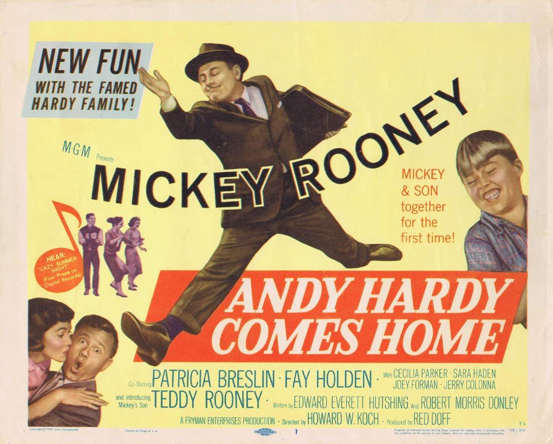 ANDY HARDY COMES HOME Original Title Lobby Card