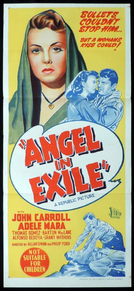 ANGEL IN EXILE Original Daybill Movie Poster Adele Mara John Carroll
