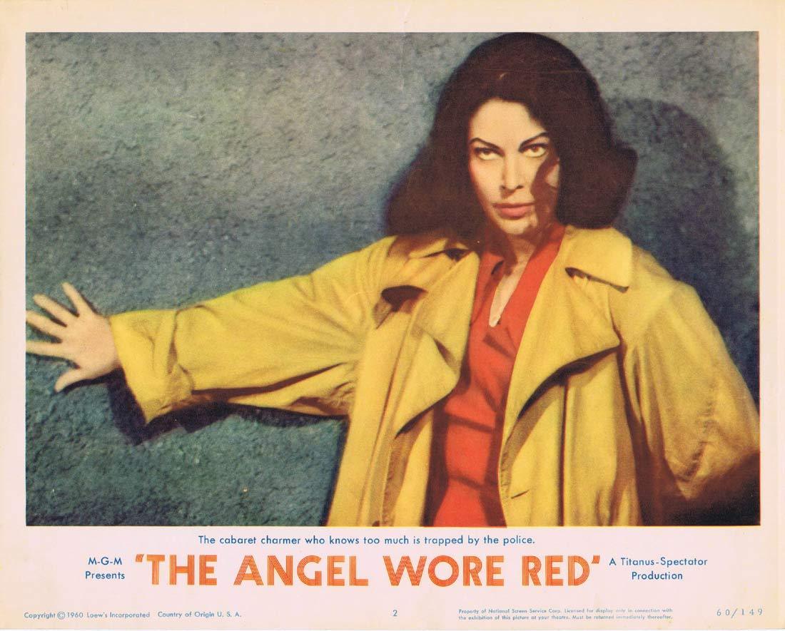 THE ANGEL WORE RED Original Lobby Card 2 Ava Gardner Dirk Bogarde