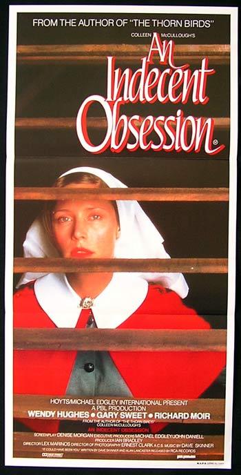AN INDECENT OBSESSION Original daybill Movie Poster Wendy Hughes Gary Sweet