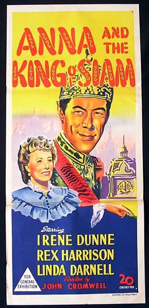 ANNA AND THE KING OF SIAM Daybill Movie poster Rex Harrison Irene Dunne