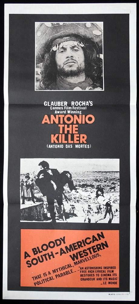 ANTONIO THE KILLER Original Daybill Movie poster Glauber Rocha Maurício do Valle Odete Lara