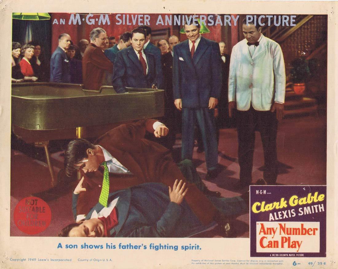 ANY NUMBER CAN PLAY Vintage Movie Lobby Card 6 Clark Gable Alexis Smith
