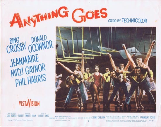 ANYTHING GOES 1956 Bing Corsby Donald O’Connor Lobby card 6