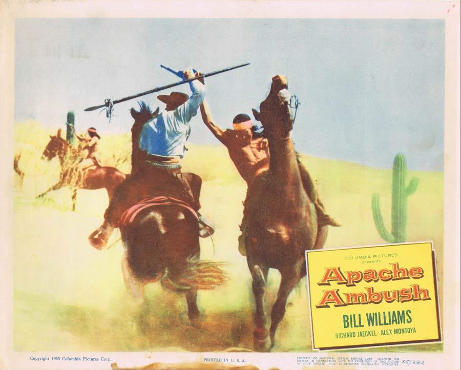 APACHE AMBUSH Lobby Card 2 1955 Bill Williams American Indian
