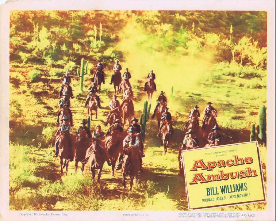 APACHE AMBUSH Lobby Card 3 1955 Bill Williams American Indian