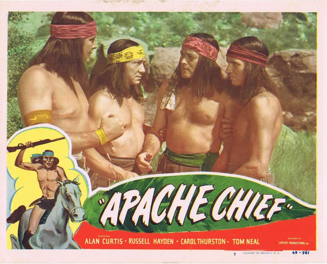APACHE CHIEF Lobby Card 7 Alan Curtis Tom Neal Russell Hayden