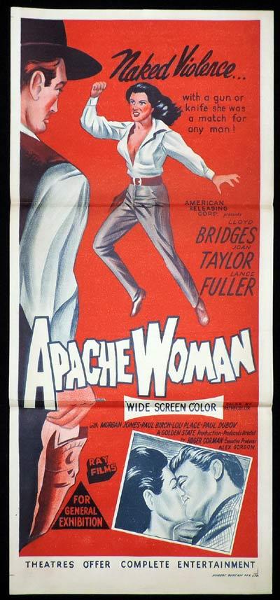 APACHE WOMAN Daybill Movie Poster Lloyd Bridges Western