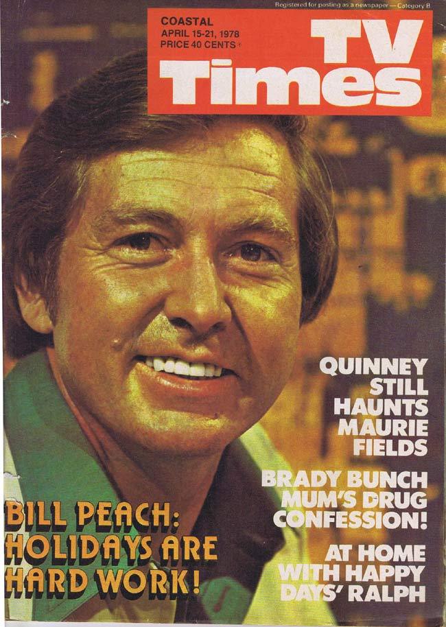 TV TIMES MAGAZINE Apr 15 1978 Bill Peach Brady Bunch Drug confession