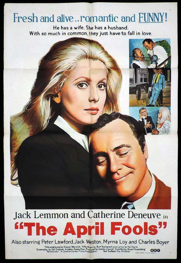 THE APRIL FOOLS One Sheet Movie Poster Catherine Deneuve Jack Lemmon