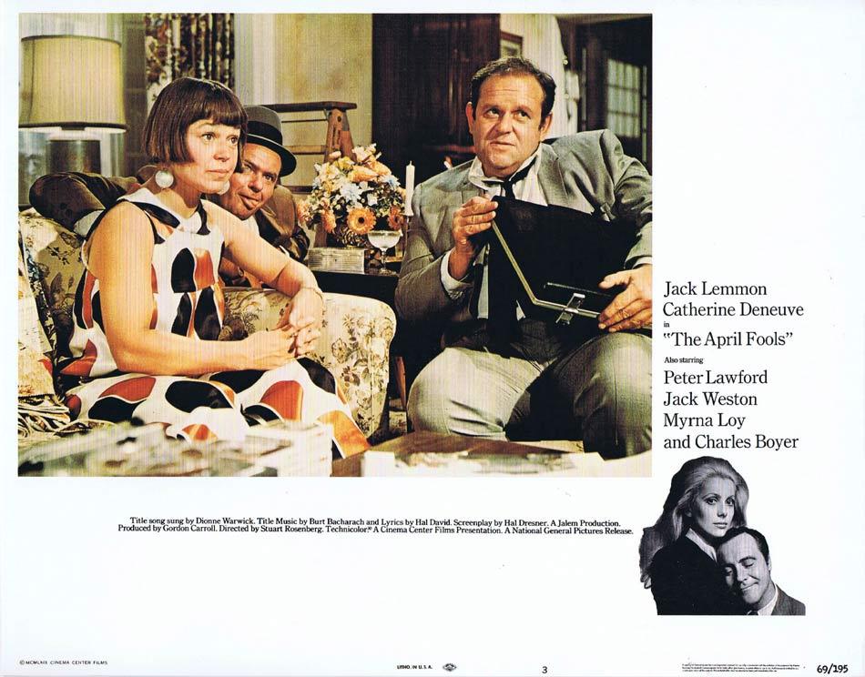 The April Fools Lobby Card 3 Jack Lemmon Catherine Deneuve Peter Lawford Moviemem Original Movie Posters