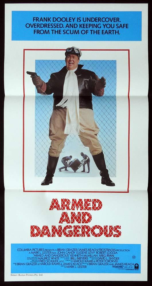 ARMED AND DANGEROUS Original Daybill Movie poster JOHN CANDY Eugene Levy