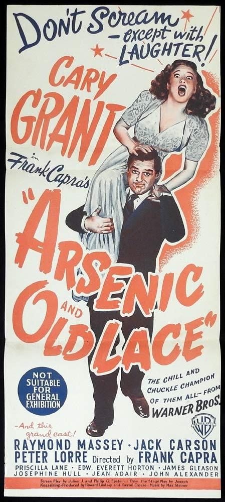 ARSENIC AND OLD LACE Original Daybill Movie Poster Cary Grant Frank Capra