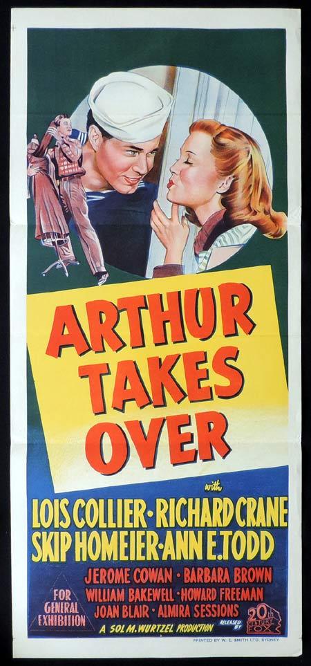 ARTHUR TAKES OVER Original Daybill Movie Poster Clark Lois Collier
