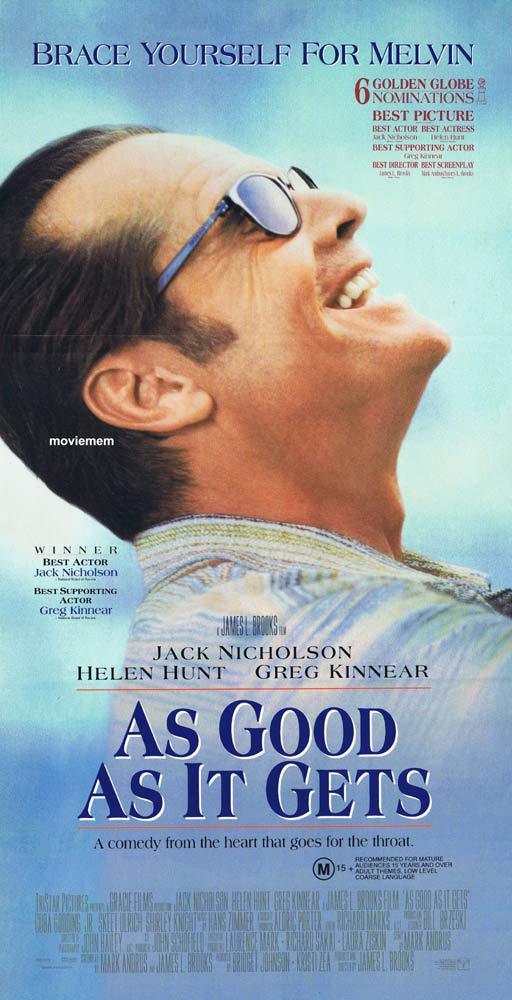 AS GOOD AS IT GETS Original Daybill Movie Poster Jack Nicholson