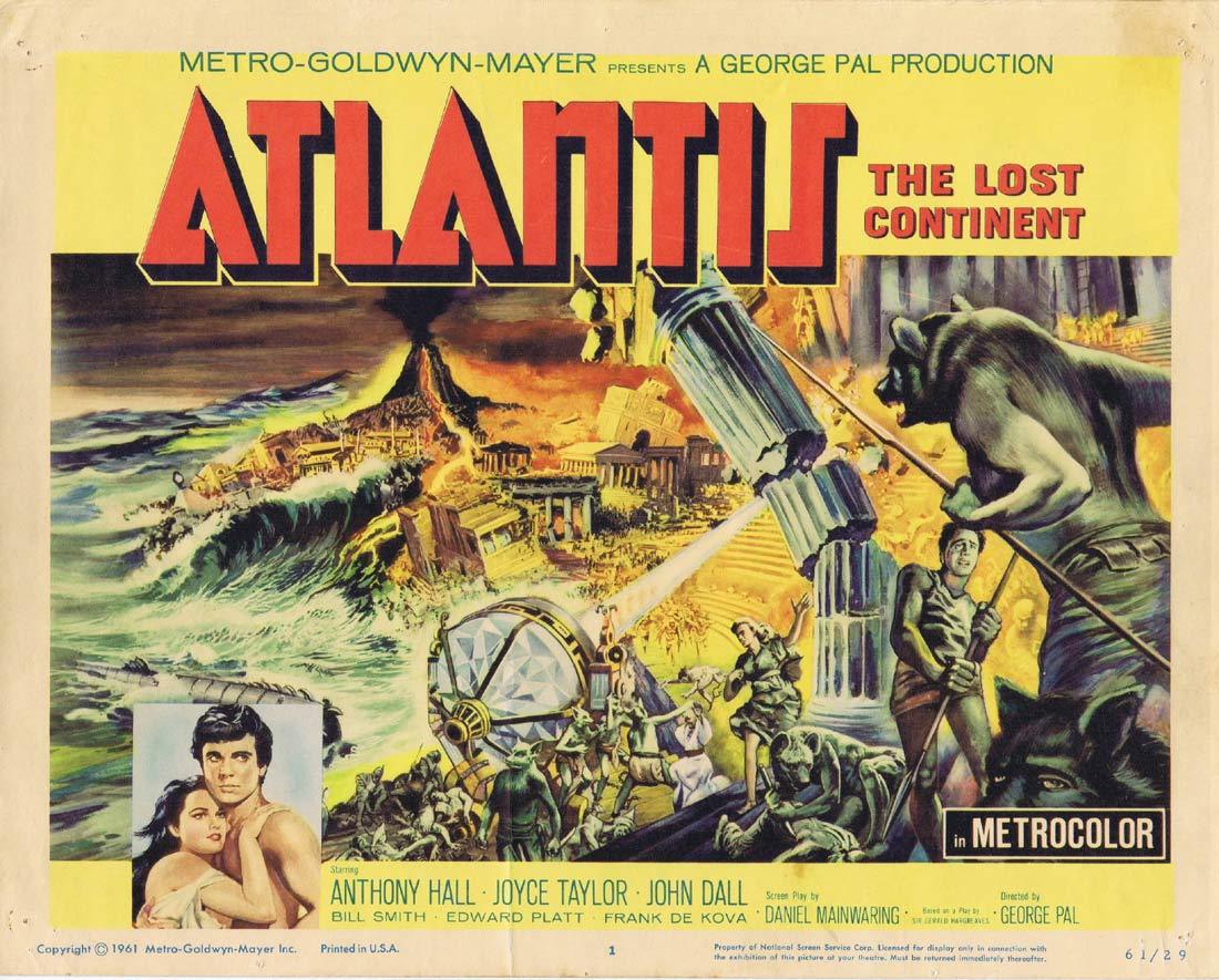 ATLANTIS THE LOST CONTINENT Title Lobby Card Sal Ponti George Pal