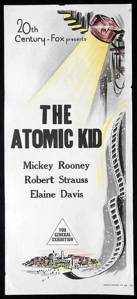 THE ATOMIC KID Original 60s stock Daybill Movie Poster Mickey Rooney