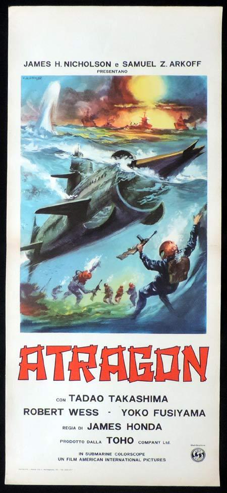 ATRAGON Italian Locandina Movie Poster TOHO Science Fiction