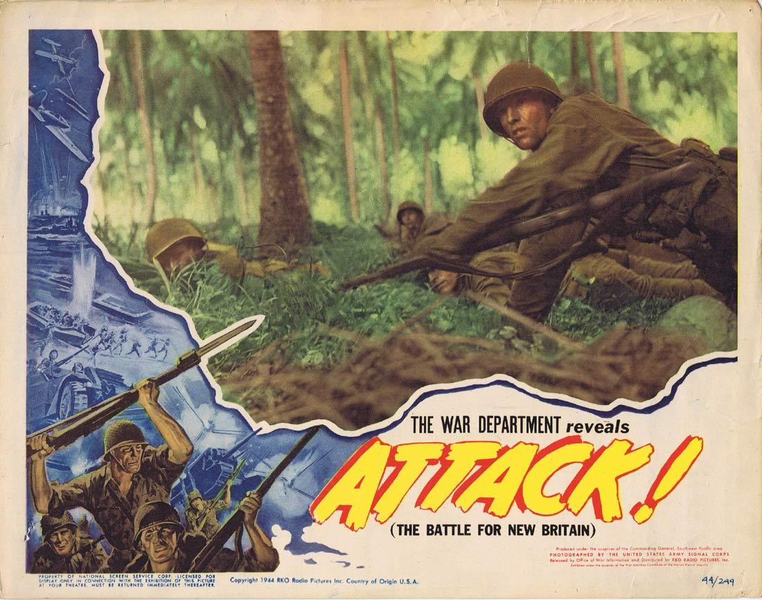 ATTACK THE BATTLE FOR NEW BRITAIN Lobby Card New Guinea  WWII Solomon Islands