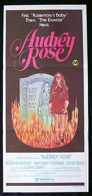 AUDREY ROSE Original Daybill Movie Poster Marsha Mason Anthony Hopkins