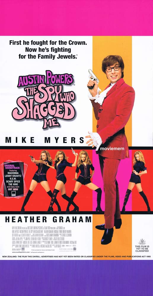 AUSTIN POWERS THE SPY WHO SHAGGED ME Original Daybill Movie Poster Mike Myers