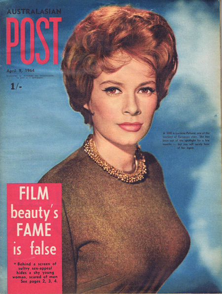 Australasian Post Magazine Apr 9 1964 Luciana Paluzzi cover