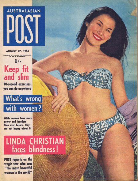 Australasian Post Magazine Aug 27 1964 Linda Christian Faces Blindness