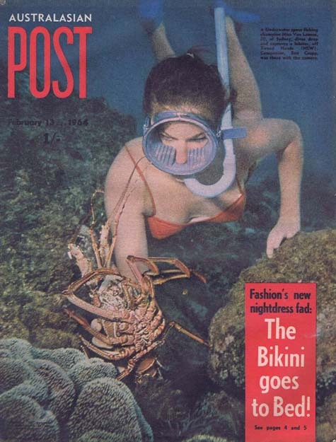 Australasian Post Magazine Feb 13 1964 The Bikini goes to bed
