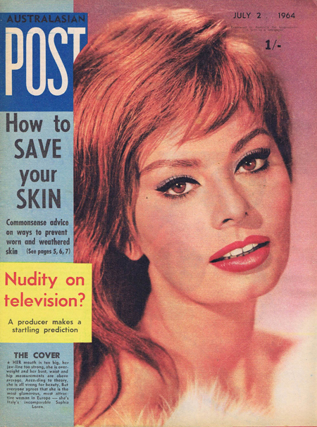 Australasian Post Magazine July 2 1964 Vintage Sophia Loren Cover