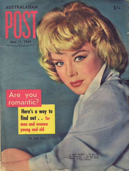 Australasian Post Magazine Jun 11 1964 Janet Munro Cover