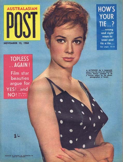 Australasian Post Magazine Nov 12 1964 Luciana Paluzzi cover
