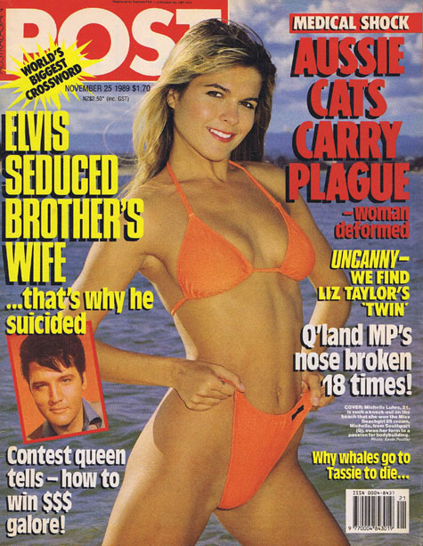 Australasian Post Magazine Nov 25 1989 Elvis Presley seduced brothers wife