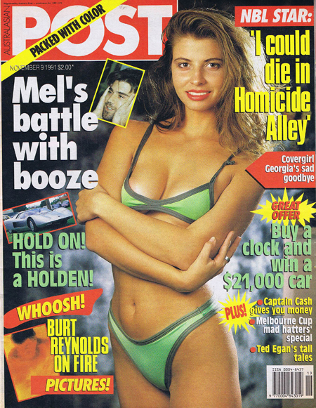 Australasian Post Magazine Nov 9 1991 Burt Reynolds on fire