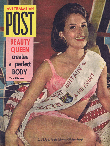 Australasian Post Magazine Oct 15 1964 Beauty Queen creates a perfect body