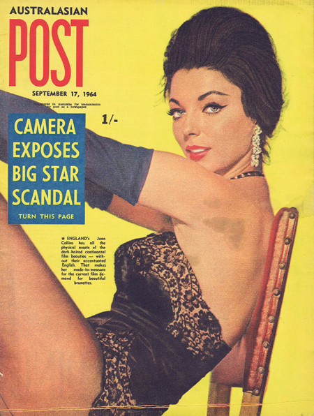 Australasian Post Magazine Sep 17 1964 Vintage Sexy Joan Collins cover