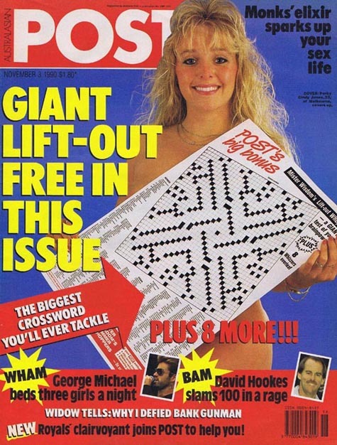 Australasian Post Magazine Nov 3 1990 George Michael Bed Three Girls a Night