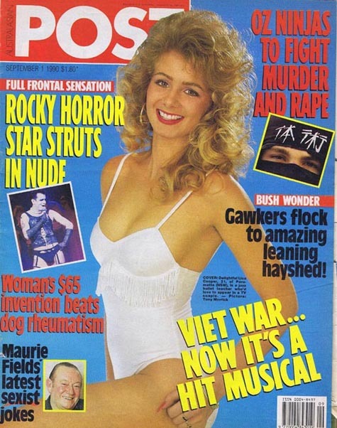 Australasian Post Magazine Sept 11 1990 Rocky Horror Star struts in the Nude