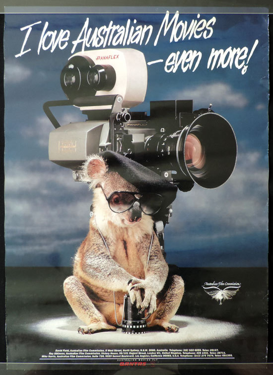 AUSTRALIAN FILM COMMISSION Movie poster 1970s Koala Qantas “B”