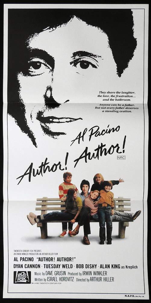 AUTHOR AUTHOR Original Daybill Movie poster Al Pacino Dyan Cannon Tuesday Weld