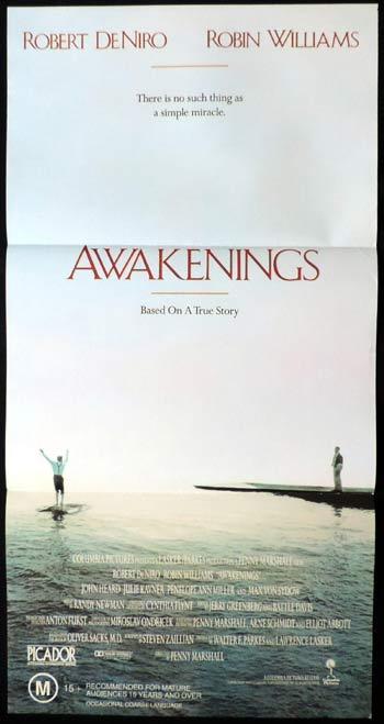AWAKENINGS Daybill Movie poster Robert DeNiro Robin Williams