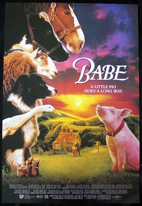 BABE 1995 Magda Szubanski PIGS Australian 1 sht poster